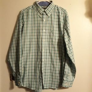 Nautica Teal Check Button Down NWT